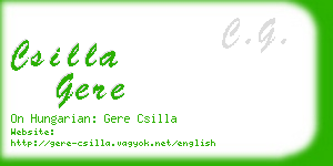 csilla gere business card